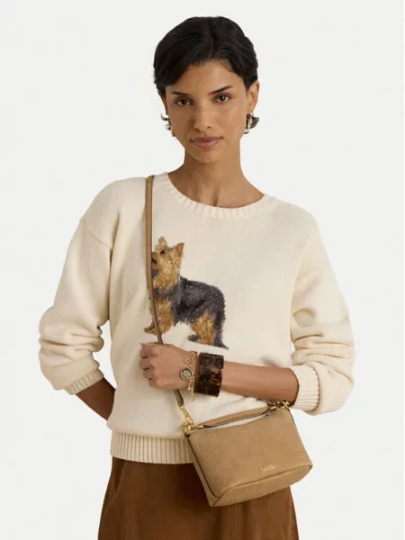 Kabelka LAUREN RALPH LAUREN hnědá