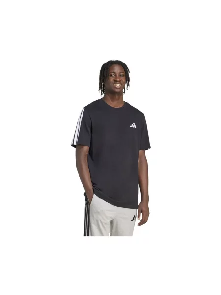 Prugasta majica Adidas crna