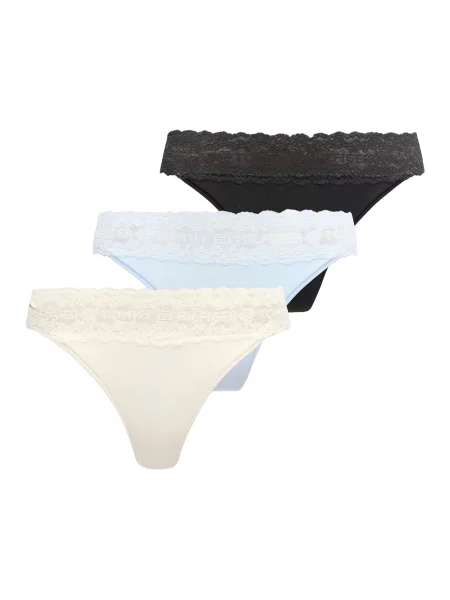 Tommy Hilfiger Underwear Tanga fildeş / azuriu negru