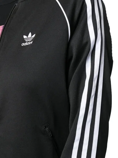 Чехли Adidas с връзки на райета с дантела черно