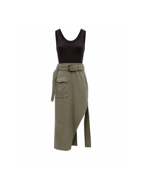 Sukienka midi Alexander Mcqueen zielona