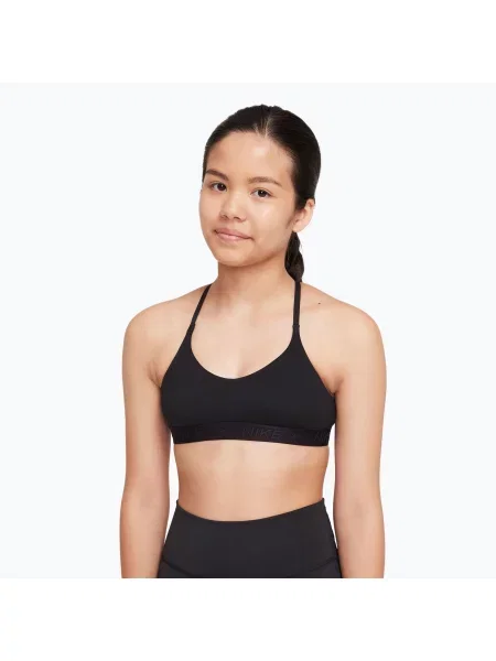 Lány melltartó Nike Indy black/black. Méret: fekete