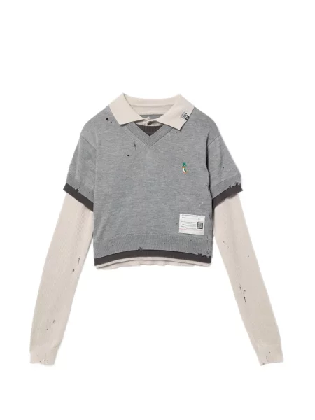 Pulover Maison Mihara Yasuhiro gri