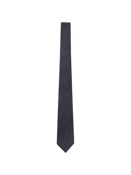 Cravată Tagliatore cu model herringbone albastru