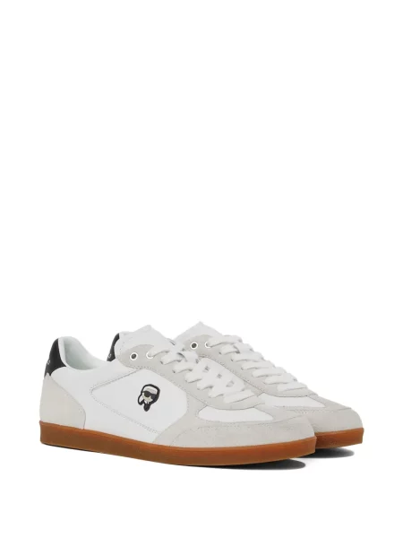 Sneakerși Karl Lagerfeld cu aplicații alb
