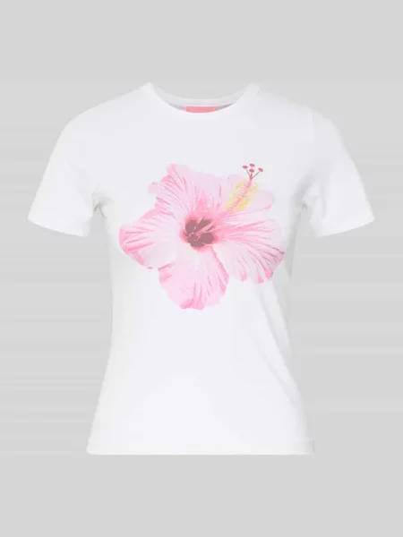 T-shirt z nadrukiem z motywem model GIGI' Jjxx biała