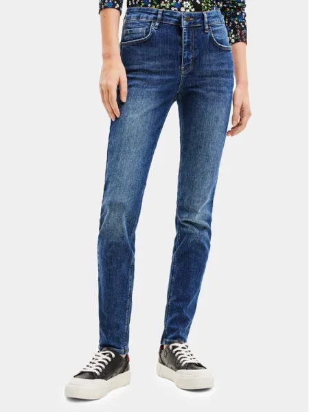 Desigual Blugi Skinny Fit albastru