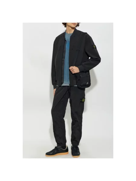 Kurtka bomber Stone Island z kamieniami czarny