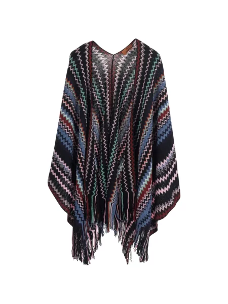 Geacă Missoni cu franjuri tricotate negru