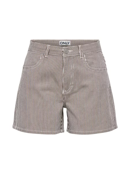 ONLY Pantaloni ONLVOX maro alb