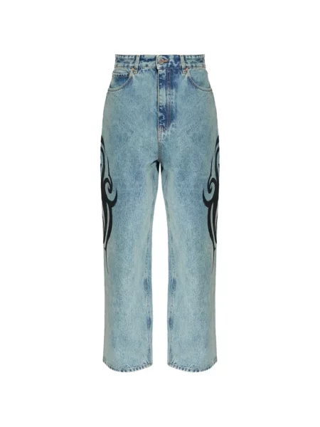 Blugi cu picior larg Vetements cu imagine albastru