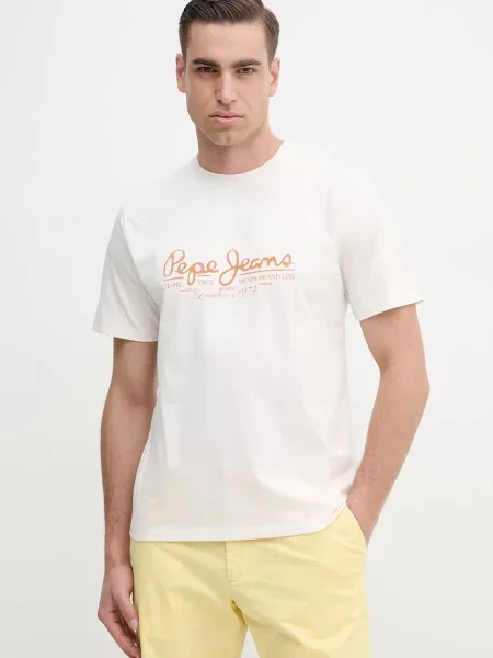 Pepe Jeans tričko DUMAS TEE béžové