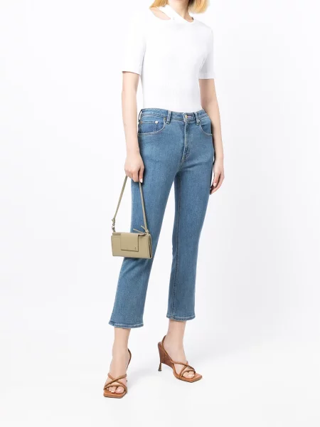 Liesas apkirptas skinny fit džinsai Tu Es Mon Tresor mėlyna