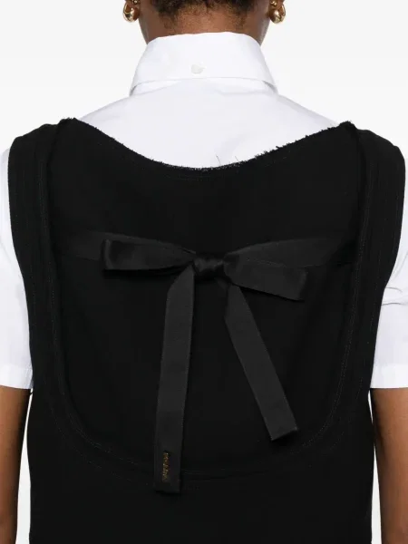 Rochie mini Prada fără mâneci de costum negru