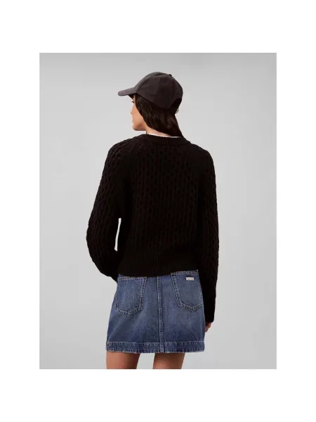 Mikina Calvin Klein Jeans z alpaky čierna