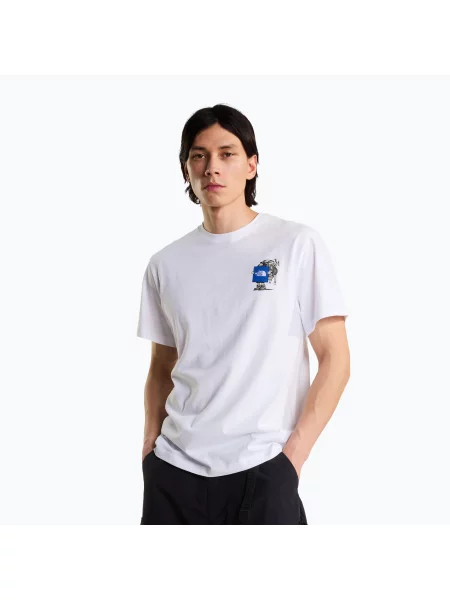 T-shirt z czystej bawełny model Gear Up Get Out' The North Face biała