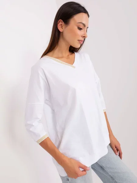Bluză Fashionhunters alb