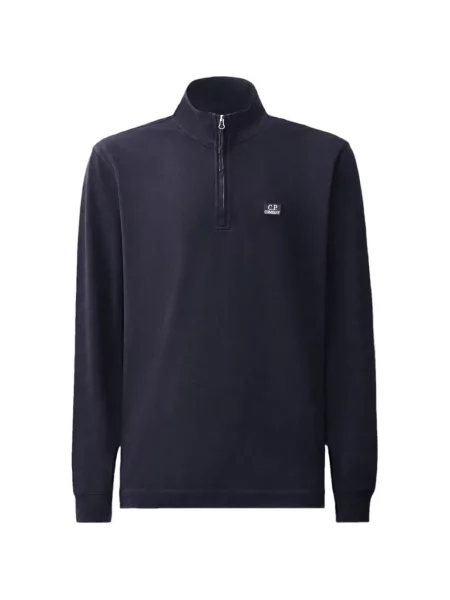 Lung tricou polo C.p. Company cu mâneci lungi stretch albastru