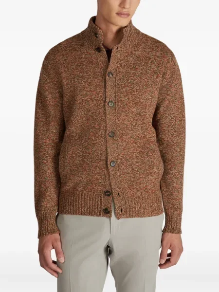 Cardigan Zanone de lână maro