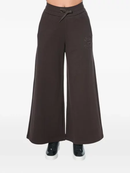 Pantaloni Armani Exchange cu broderie cu cordon maro