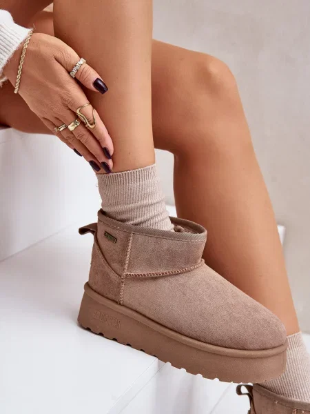 Боти Big Star Shoes на платформе бежово