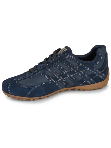 Pantofi Geox cu model piele de șarpe albastru