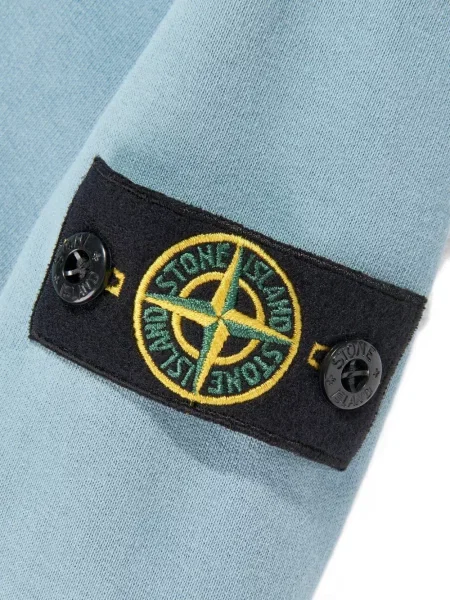Φούτερ με φερμουάρ Stone Island μπλε