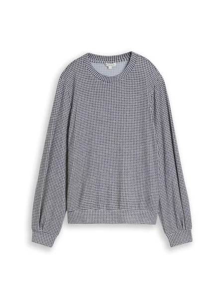 TOM TAILOR Tricou albastru deschis negru