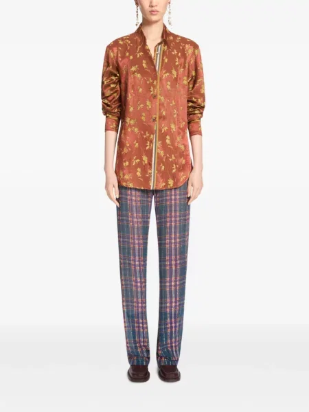 Pantaloni Dries Van Noten albastru