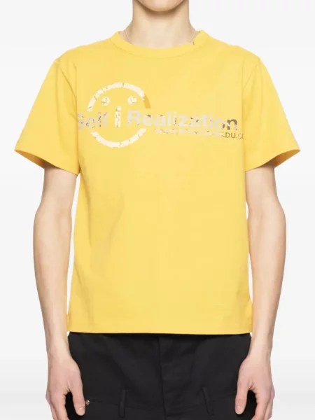 Gulerat tricou Spencer Badu cu imagine galben