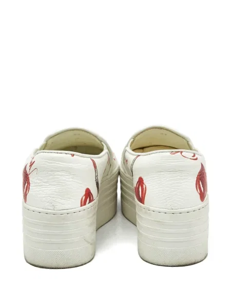 Sneakerși Philipp Plein cu platformă slip-on alb