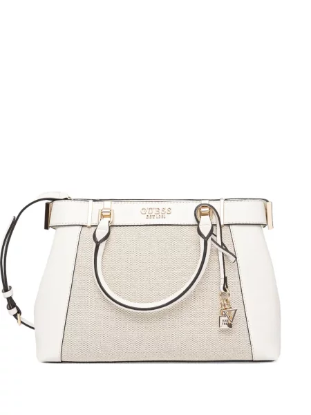 Чантичка Guess с автограф бяло