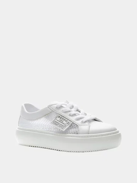 Кожаные кеды Keddo белые