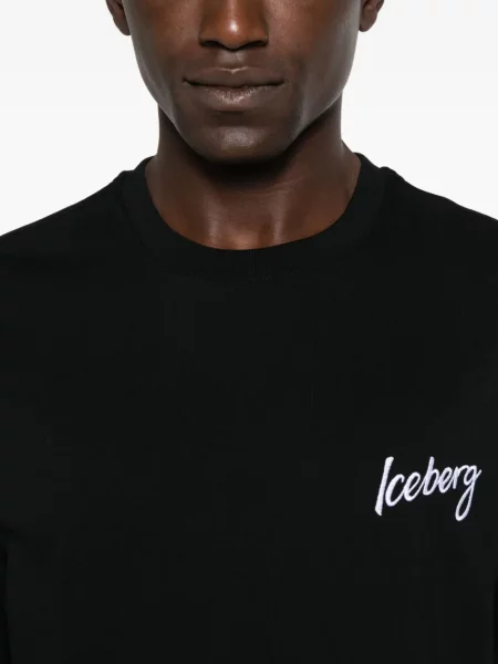 Tricou Iceberg cu decolteu rotund negru