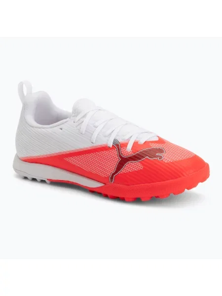 Încălțăminte de fotbal pentru copii PUMA Ultra 7 Match TT Jr ultra red/puma black/puma white alb
