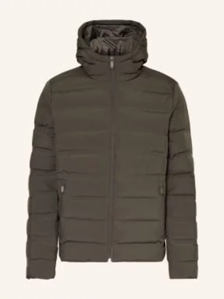 Calvin Klein Péřová Bunda khaki zelená
