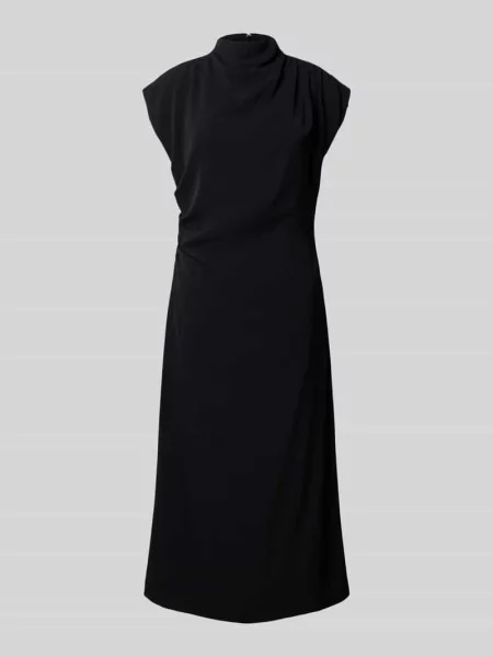 Sukienka midi ze stójką Jake*s Collection czarna