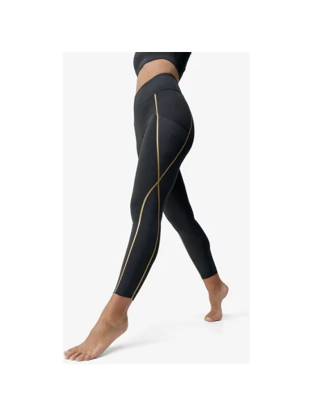 Legginsy długie Born Living Yoga Gold złoty S czarny