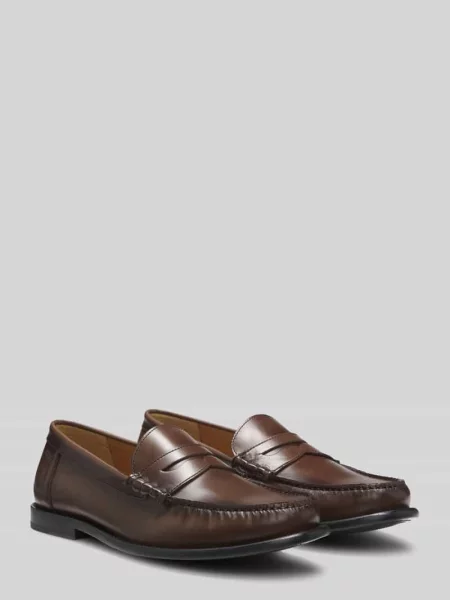 Loafersy z naturalnej skóry Boss