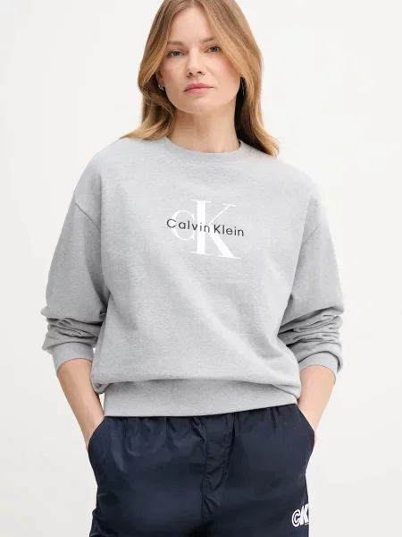 Calvin Klein Jeans bluza z nadrukiem szary