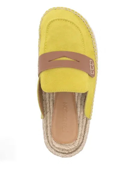 Espadrile Jw Anderson din piele de căprioară fără toc galben