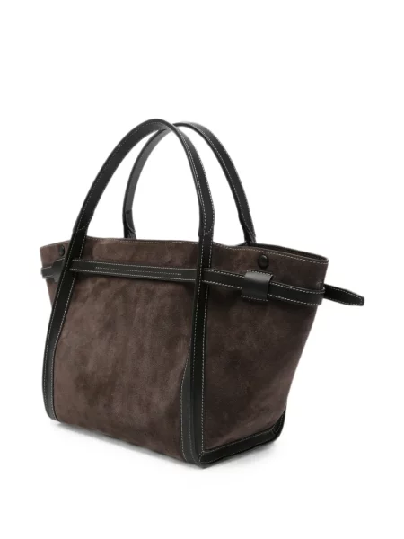Geantă shopper Tod's din piele de căprioară maro
