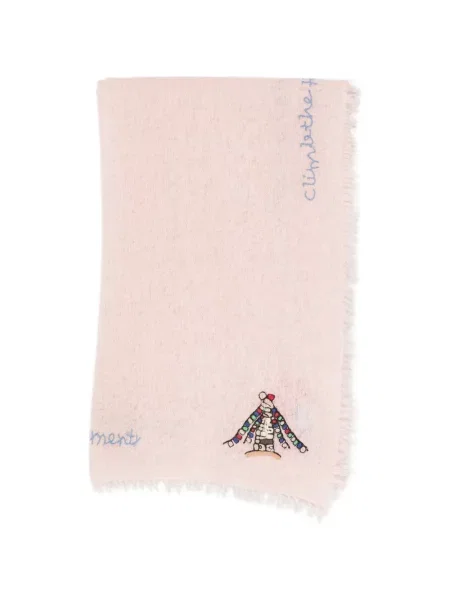 Fular Mouleta cu broderie roz