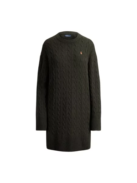 Sukienka Polo Ralph Lauren wełniana zielona