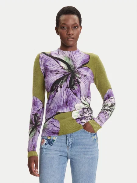 Desigual Sweter Orquidea Lacroix zielony