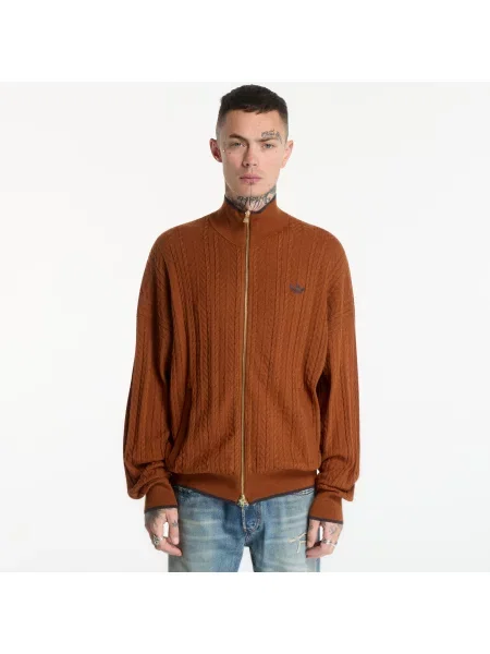 Pulover adidas Firebird Cable Knit Track Top Dusky Bronze XXL