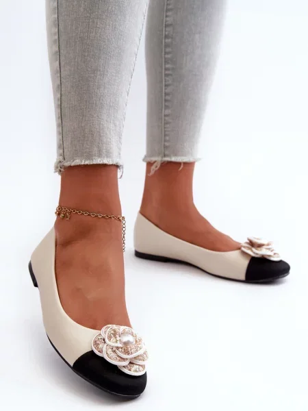 Balerini Kesi din piele bej