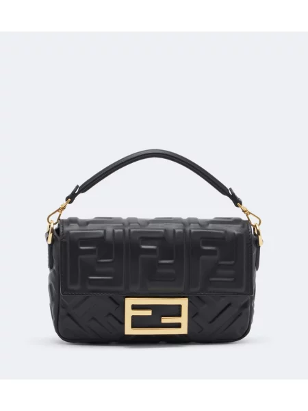 Top Fendi din piele negru