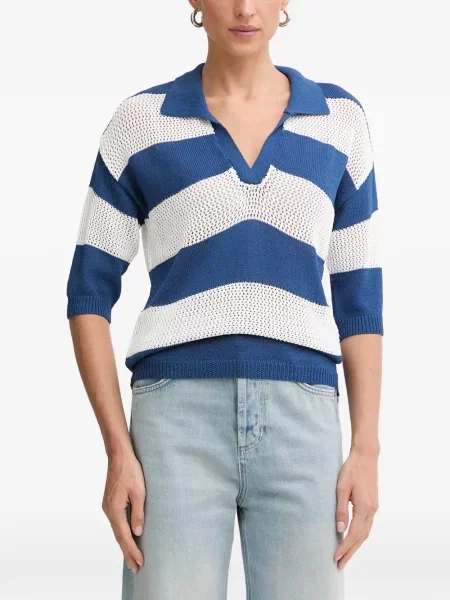 Tricou Fracomina tricotate albastru