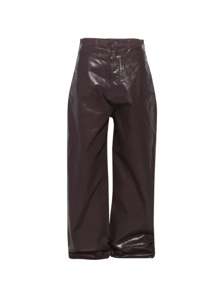 Pantaloni The Attico cu talie înaltă violet